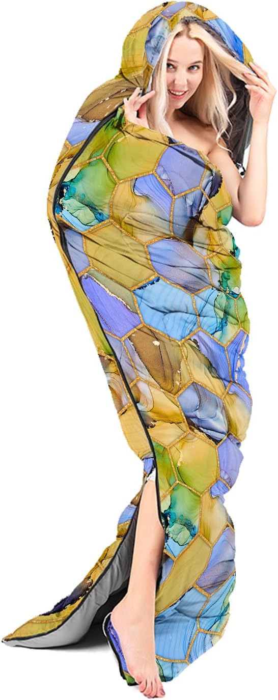 Sleeping Bags for Adults and Kids Camping Sleeping Bags for Girls and Boys Lightweight Waterproof Cold/Warm 3-Season Outdoor Travel with Compression Bags
