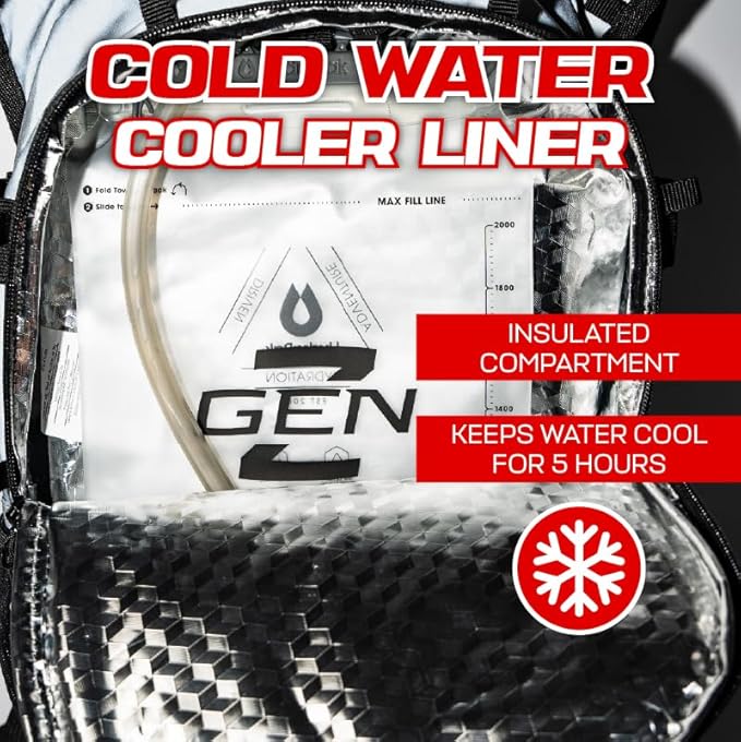RAVERUNNER® Anti-Theft Hydration Backpack | Festival Approved Rave Backpack for Concert Goers, Leak-Free Festival Water Backpack for EDC, Rave Hydration Pack