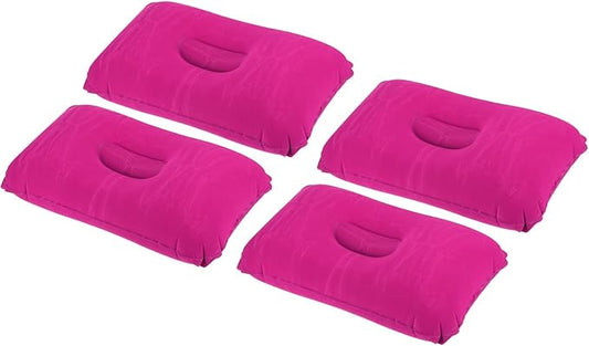 PATIKIL Inflatable Pillow, 4 Pack Ultralight Camping Travel Pillow Desk Rest Neck Support for Hiking Backpacking Office, Pink