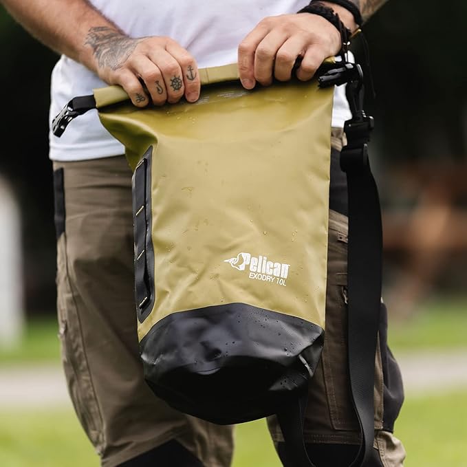 Pelican Waterproof Dry Bag 10L/20L/30L - Reflective - Exodry - Waterproof - Keeps Gear Dry for Kayaking, Beach, Rafting and Fishing