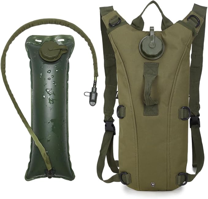 Hydration Pack Hiking Water Backpack with 3L Water Bladder, Adjustable Water Storage Reservoir Bag Men Women Running Vest for Hiking Running Cycling Climbing Camping