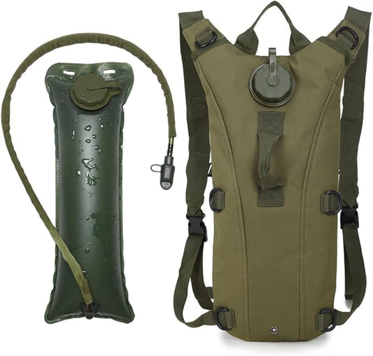 Hydration Pack Hiking Water Backpack with 3L Water Bladder, Adjustable Water Storage Reservoir Bag Men Women Running Vest for Hiking Running Cycling Climbing Camping