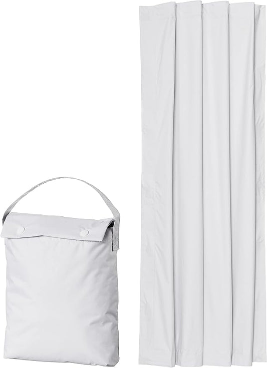 Amazon Basics Portable Room Darkening Light Blocking Blackout Curtain Shade with Suction Cups, 100% Polyester, 50"W x 78"L,White, 1-Pack