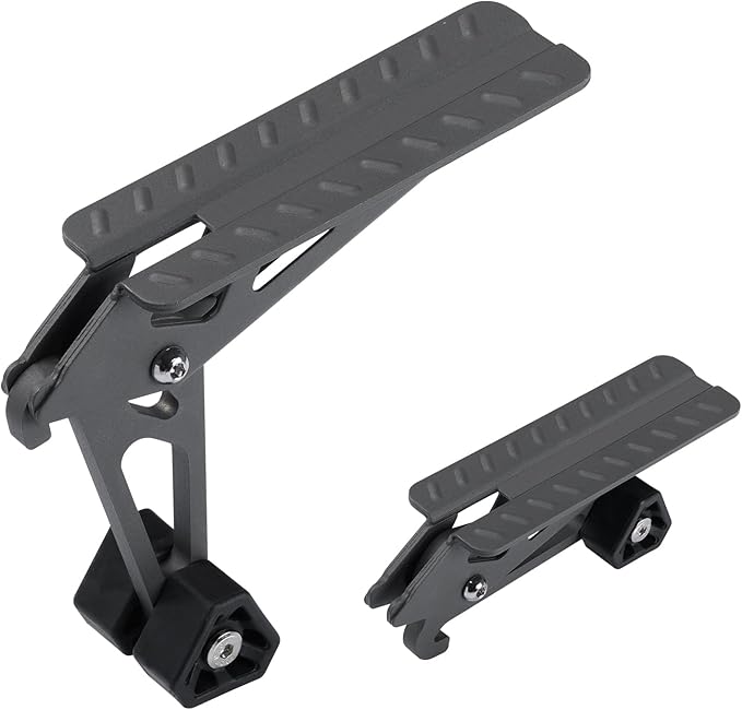 COWVIE Foldable Car Door Step Stand Pedal - Access to Vehicle's Top Roof Both Feet Stand Pedal Ladder for Most SUV Truck Jeep Black
