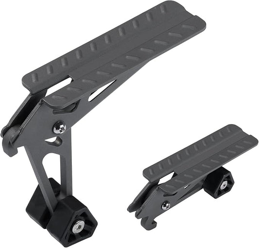 COWVIE Foldable Car Door Step Stand Pedal - Access to Vehicle's Top Roof Both Feet Stand Pedal Ladder for Most SUV Truck Jeep Black