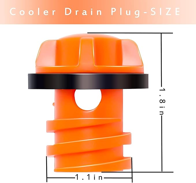 Cooler Drain Plugs Replacement Compatible with Yeti/Rtic 20 35 45 65 110 Cooler,Small Drain Plugs with Leak-Proof Design