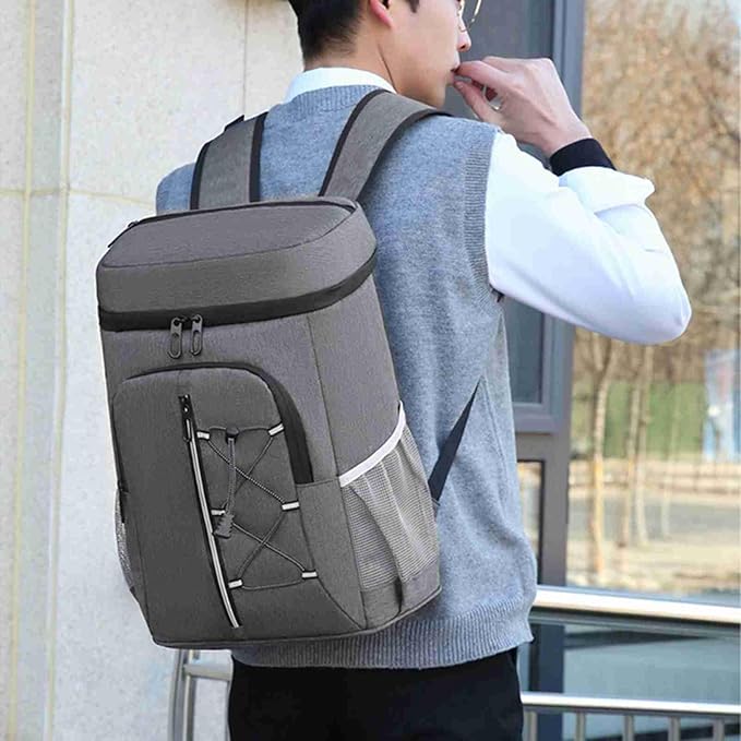 Insulated Cooler Backpack Leak Proof Aluminum Foil Inner Oxford Exterior for Camping Hiking Outdoors