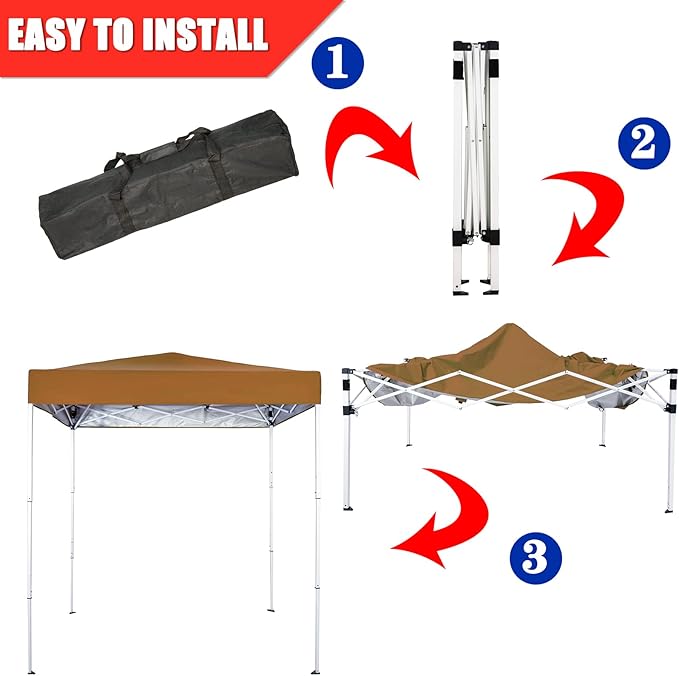 Sunnyglade 6x4 Ft Pop-Up Canopy Tent Outdoor Portable Instant Shelter Folding Canopy with Carry Bag