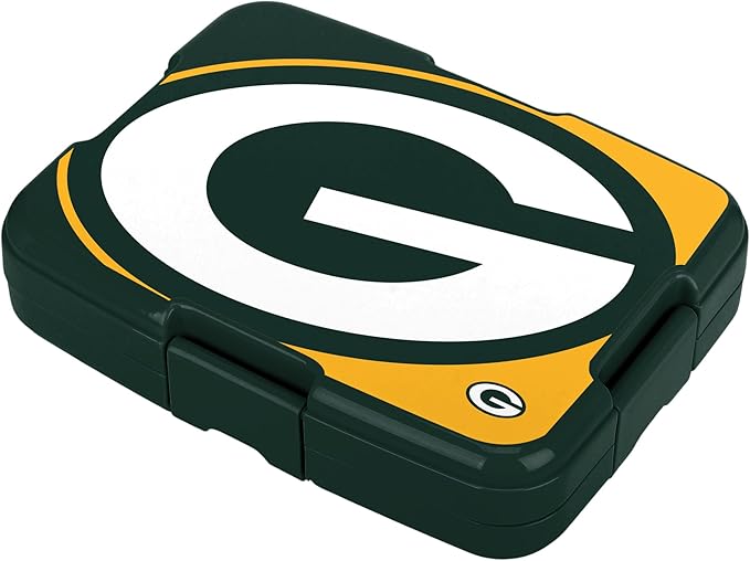 FOCO NFL Unisex-Adult Officially Licensed 2-Tone Big Logo Team Color Football Leak Proof 5 Compartment Bento Lunch Box - Green Bay Packers