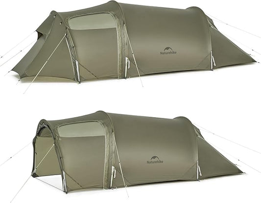 Naturehike Opalus 4 Season Camping Tent, Waterproof 2-3 Person Backpacking Tent, Double Layer Tunnel Winter Tents for Camping