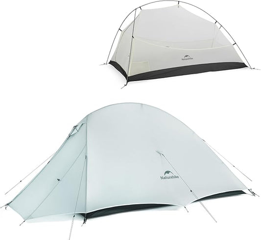 Naturehike Cloud-Up 2 Person Tent Lightweight Backpacking Tent with Footprint - Free Standing Ultralight Camping Hiking Backpack Tents Two Person Tent