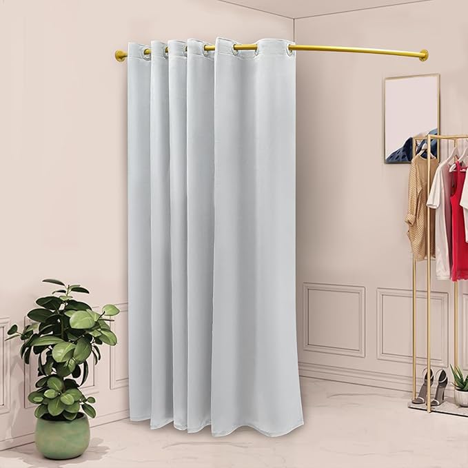 U-Dressing Room Privacy Protection Changing Room Divider - C-Shaped Room Divider (Grey, Large)