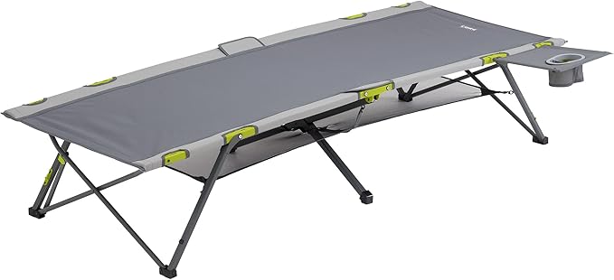 CORE Folding Camping Cot | Extra Wide Heavy Duty Camp Cot with Removable Side Table & Mesh Gear Loft | Folding & Portable Camp Bed with Carry Bag | Supports 300 lbs