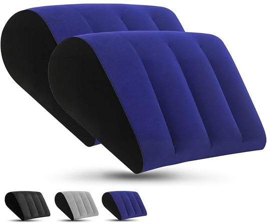 Portable Inflatable Wedge Pillow for Camping - 2Pack Body Positioner Bed Wedge Pillow for Sleeping Support,18in Adjustable Traveling Cushion,Lightweight Bed Leg Elevation Partner Wedges Fast Inflation