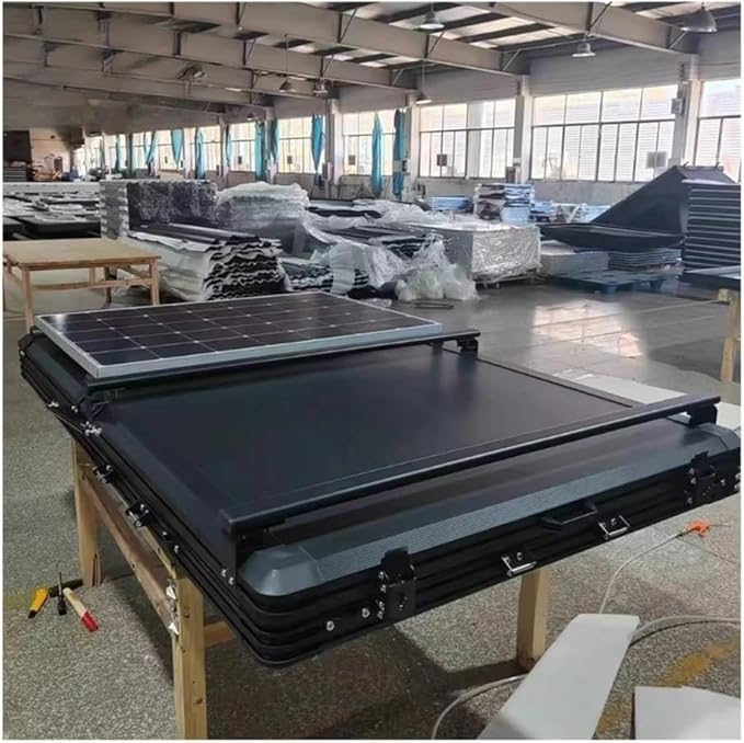 Triangle Hard Shell Rooftop Tent Outdoor Car Camping Tent Aluminum Hardshell Roof Top Tents with Solar Panel