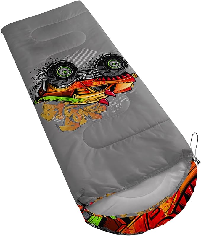 AILONEN Girls Pink Camping Sleeping Bags,Lightweight & Waterproof,3 Season Warm & Cool Weather,Cute Bow Duck Print Sleeping Bags for Kids,Girls,Adults Travelling,Outdoors