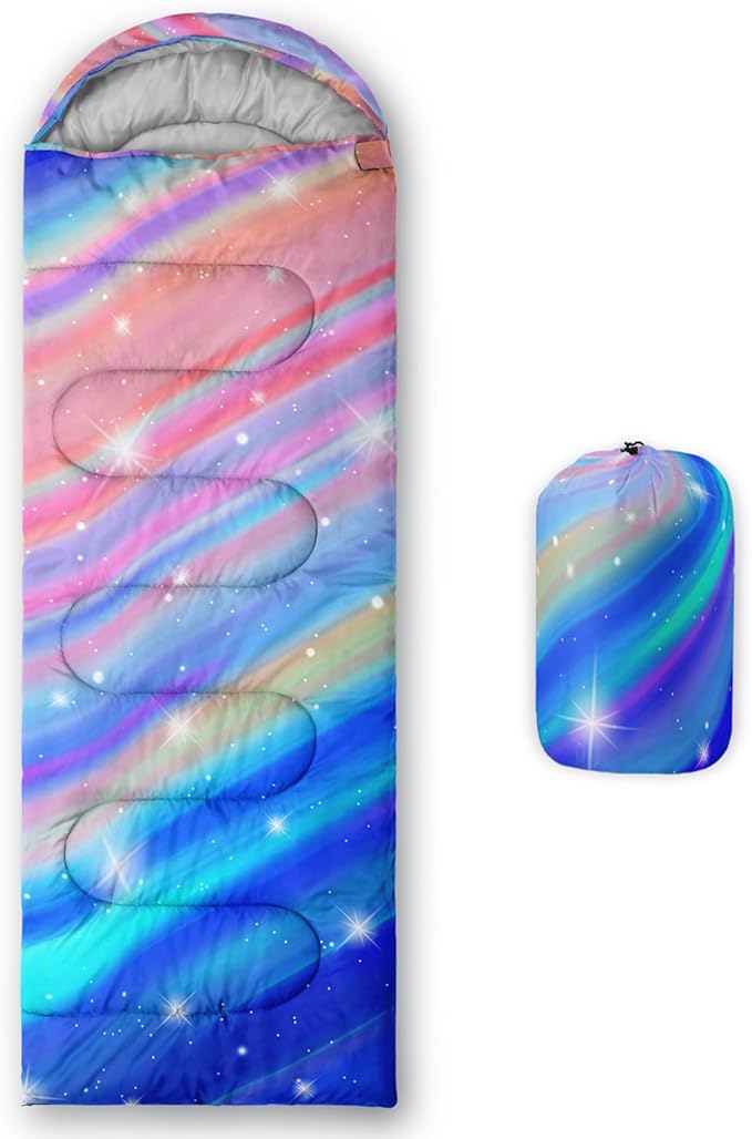 Sleeping Bags for Adults Kids,Backpacking Camping Sleeping Bag for Girls Boys Lightweight Waterproof Cold/Warm Weather Sleeping Bag for All Season