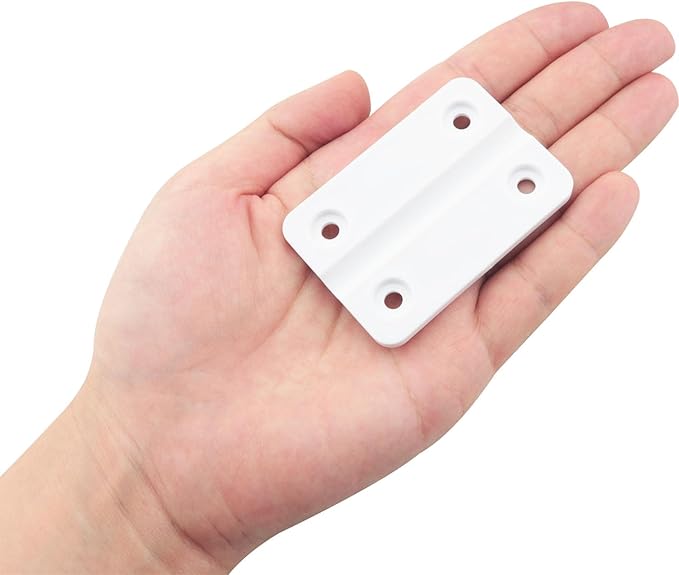 2PCS 57x39mm White Insulated Box/Cooler/Freezer Plastic Hinge Replacement Parts with Screws Camping Hiking Kitchen Accessories