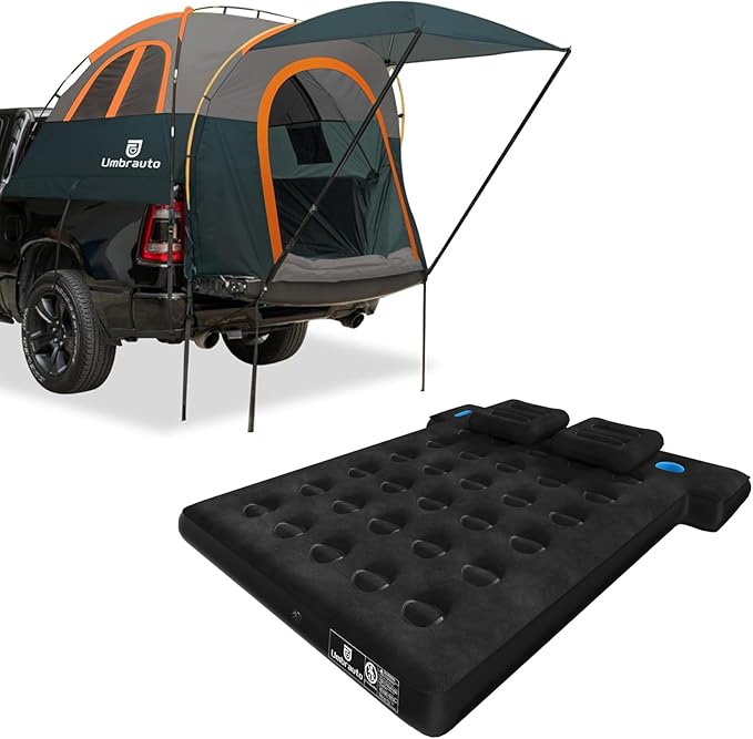 Umbrauto Truck Bed Tent with Truck Bed Mattress Fits 5.5-5.8ft Short Truck Bed, Portable Waterproof for Camping