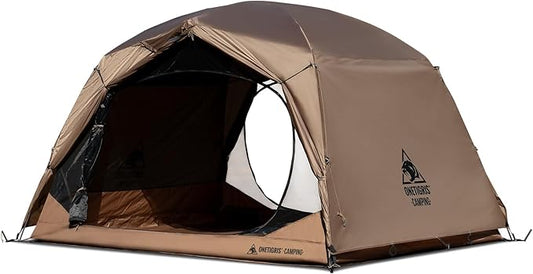 OneTigris JOVIAN 4 Person Camping Tent 3 Season Family Shelter Easy Setup Outdoor Backpacking with 2000mm Outer Rainfly, 5000mm Bottom & Waterproof Floor Mat