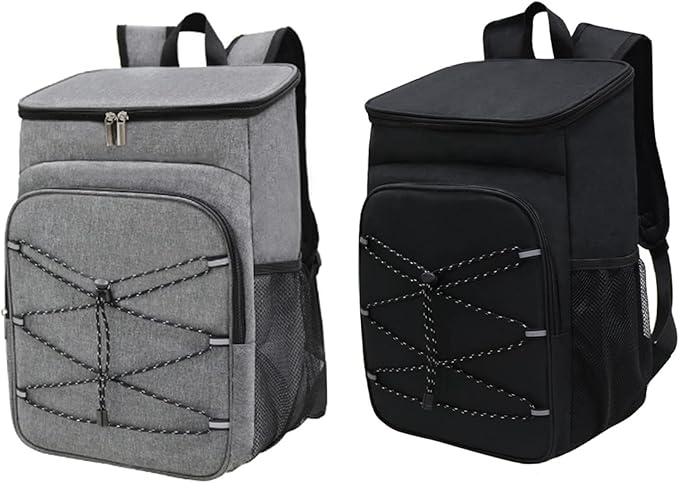 Cooler Backpack Cool Bag 36 Cans Insulated Picnic Backpack Waterproof Leak Proof Cooler Backpack for Camping Hiking Lunch BBQ Black Cooler Backpack Cool Bag Backpack Insulated Backpack Cooler