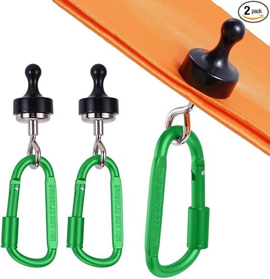 Magnetic Hooks for Canopy, Magnet Clip Hanger with Carabiner for Camping, Heavy Duty Earth Magnets, Cruise Hanging, Multifunctional Tent Canopy, Suitable Tents Swivel Snap