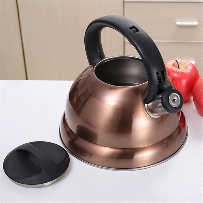 Camping Coffee Tea Pots Tea Kettle, Whistling Tea Pots with Ergonomic Heat-Resistant Handle for Stove