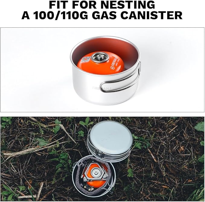 Fire-Maple Frost MINI Ultralight Camping Cookware Set – Compact Aluminum Pot and Frypan for Backpacking and Hiking – Lightweight Nesting Design, Gas Canister Compatible