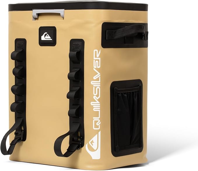 Quiksilver Zipperless Backpack Cooler 30L, Holds 36 Cans, 48 Hour Insulation, Leakproof & Waterproof Design, Heavy Duty TPU, IPX7, Padded Straps, Kangaroo Pockets