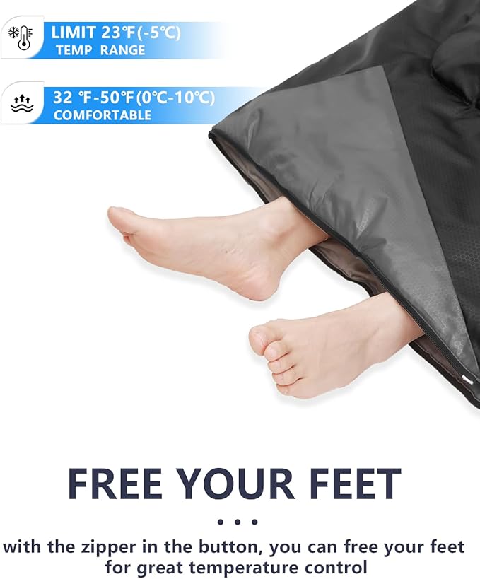 Sleeping Bags for Adults Cold Weather - 20 Degree Big&Tall Size Backpacking Lightweight Waterproof for Girls Boys Mens Teen Women for Camping Hiking Outdoor Travel Hunting with Compression Bags