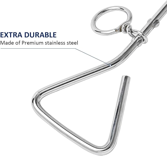 WePet Dog Tie-Out Stake, Durable Silver Spiral Anchorstake, Secure Outdoor Tethering for All Cable Leash Chain, Camping Yard, Rust-Resistant, Easy Installation, Large, 18 Inch