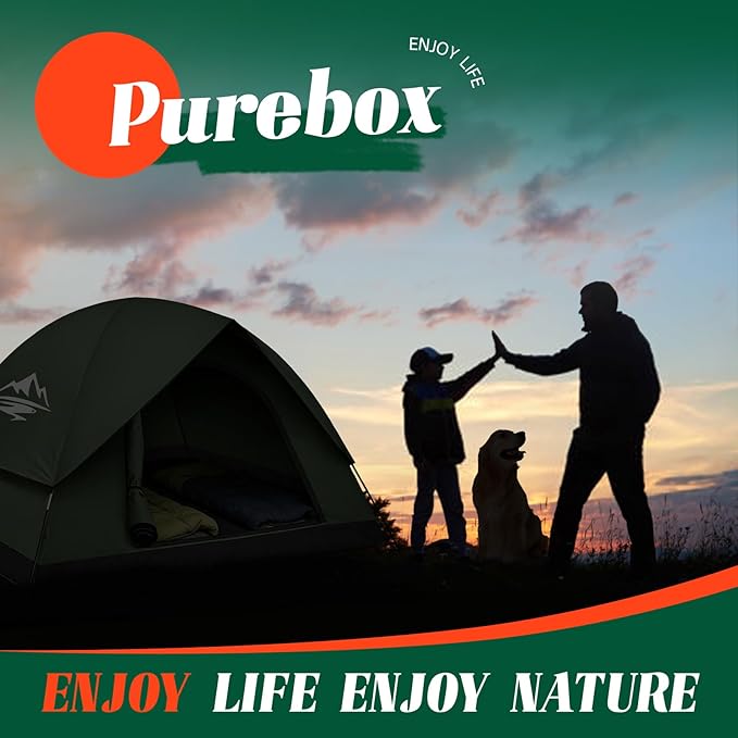 Tents for Camping 2/3/4 Person with Rainfly - Camping Tent Waterproof Windproof Easy Setup, Portable Double Layer Outdoor Dome Tent, Backpacking Tents for Adventure Backyard Hiking