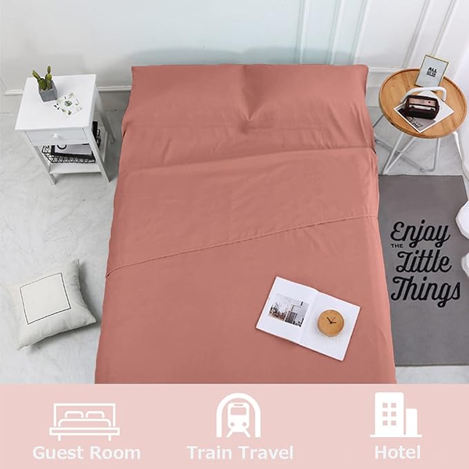 Sleeping Bag Liner, Lightweight Portable, Soft Travel and Camping Sheet, with Compact and Carry Bag, for Travel, Hotel