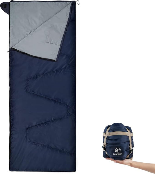 REDCAMP Ultra Lightweight Sleeping Bag for Backpacking, Hiking, Comfort for Adults Warm Weather, with Compression Sack