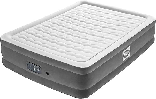 Sealy: AlwayzAire 18" Airbed - Queen - Built-in Comfort Pump, Inflatable Matress, USB Charge, Wave Beam Construction, Adjustable Firmness, Storage Bag