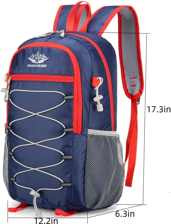 Foldable Lightweight Hiking Backpack Camping Cycling Travel Shopping Fitness Sports Backpack With Man And Women (Navy)