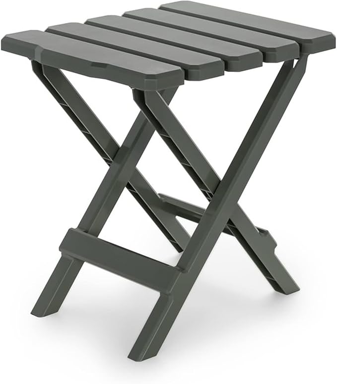 Camco 21042 Quick-Folding Adirondack Table, Plastic, Sage