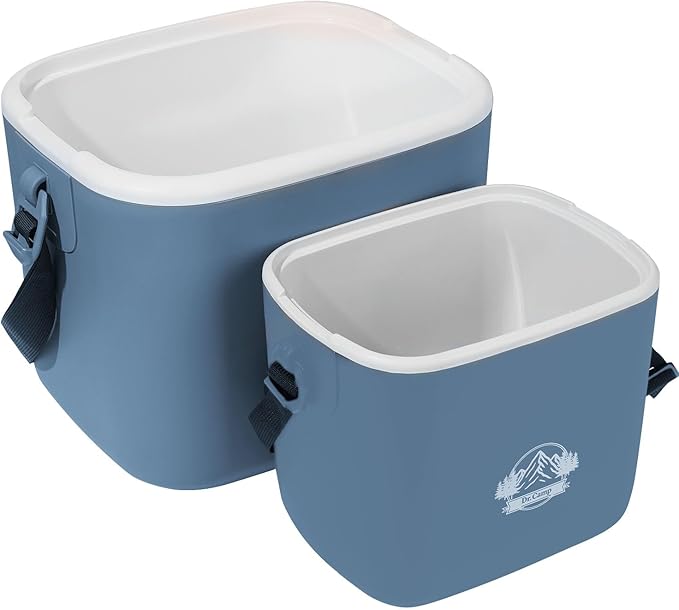 Dr Camp 15qt Insulated Cooler Box for Ice Beverage Food Storage Portable Ice Chest for Camping Picnic Tailgate Outdoor Use Chiller Caja Enfriadora Portátil para Camping