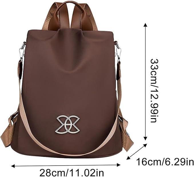 Subscrsidewa Anti-Theft Large Capacity Backpack, 2025 Lightweight Shoulder Bag for Women, Large Capacity travel Safe Backpack (Brown)