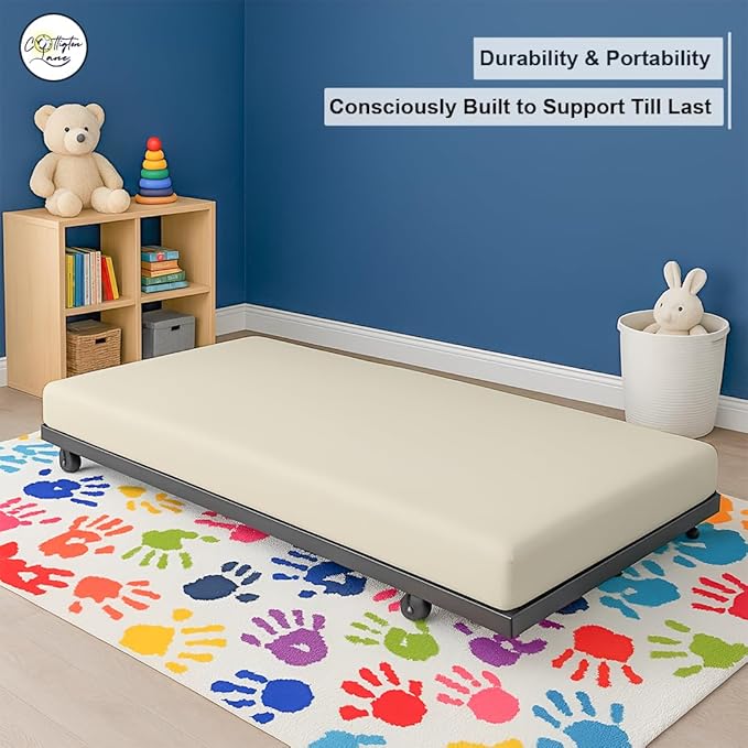 Cot Fitted Sheet 33 x 75, 100% Egyptian Cotton, 1 PC Cot Size Bottom Sheet Only, Perfect for Narrow Twin, Camp Bunk, Army Cots, Trifold Mattress, Camping Cot, Guest Bed Replacement(Ivory)