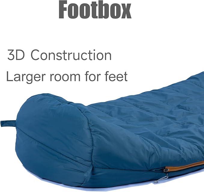 iClimb 3M Thinsulate Insulation Mummy Sleeping Bag with Compression Sack Ultralight Compact Warm Washable for Adults Indoor Outdoor Backpacking Camping Hiking