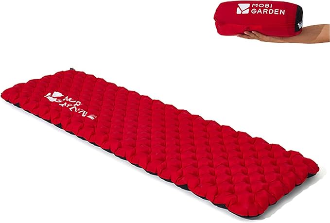 6.5 R-Value Camping Sleeping Pad for All Season, Dual Layer Ultralight Air Mattress for Cold Weather, Insulated Inflatable Sleeping Mat for Backpacking,Hiking,Outdoor, with Air Pump Sack