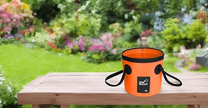 BANCHELLE Collapsible Bucket Water Container Portable Folding Camp Wash Basin for Outdoor Traveling Hiking Fishing Car Washing Gardening Camping 2 PCS