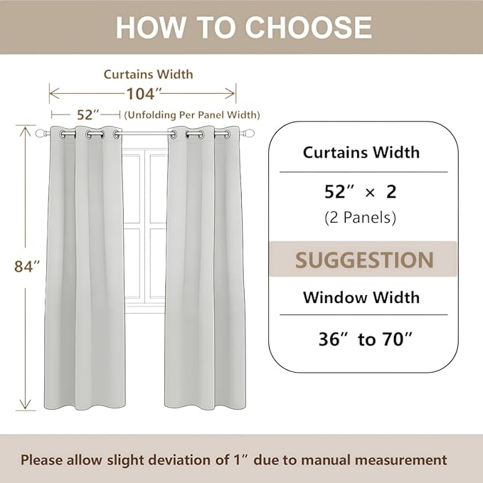 Erosebridal Camper Window Curtains 52" Wx84 L Happy RV Camping Blackout Curtains for Bedroom Living Room,Camp Adventure Window Treatments Summer Camper Forest Drapes Decor 2 Panels