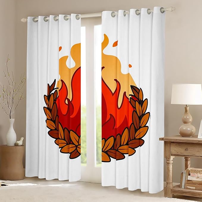 Erosebridal Camper Blackout Curtains for Bedroom Living Room Happy Camping Window Curtains 2 Panels 42" Wx84 L Adventure Campfire Drapes,Rustic Farmhouse Window Treatments