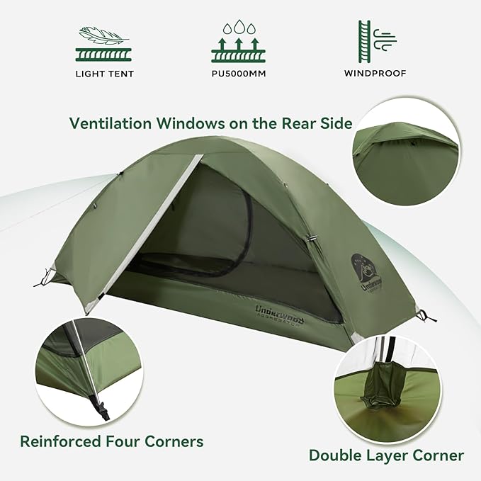 1 Person Backpacking Tent for Camping & Foam Camping Mattress