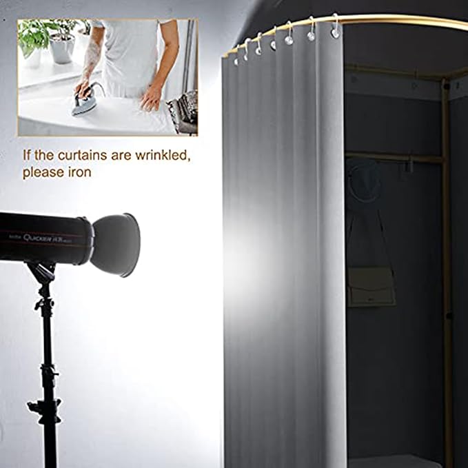 Clothing Store Fitting Room with Shading Curtain, Portable Temporary Mobile Privacy Protection Dressing Room, Foldable Mall Simple Changing Room and Temporary Mobile Room,200x100x95cm (Grey)