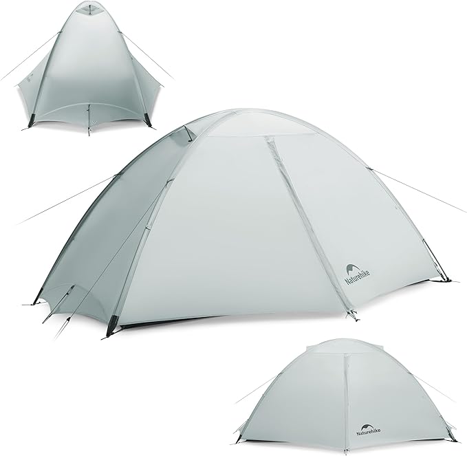 Naturehike Giling 1/2 Person Backpacking Tent 4 Season Lightweight Tent for Hiking & Bikepacking Easy Setup 3000mm Waterproof Ultralight CampingTents for Outdoor Cycling