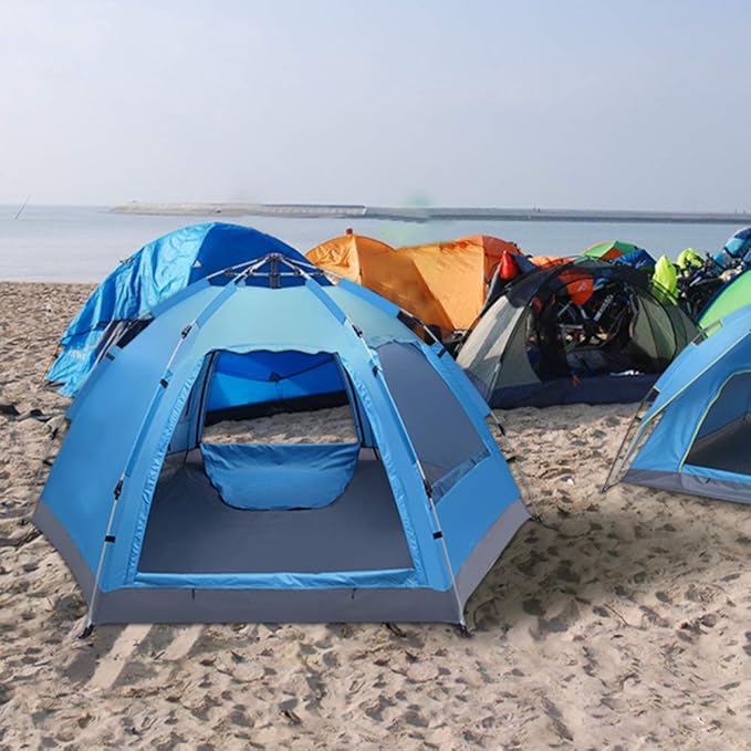 3-4 Person Automatic Family Tent, Instant Pop Up Waterproof for Camping Hiking Travel Outdoor Activities, Sports Tent Camping, Sun Shelters Tent, Advanced Venting Design