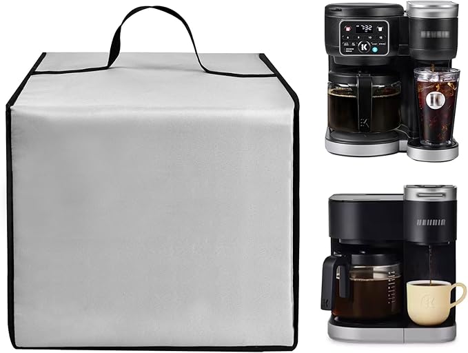 Cold Brew Coffee Maker Cover Drip Coffee Maker Lid Waterproof Antistatic Nylon Case for K-Duo Gen2/K-Cup Gen1 Hot & Iced Single Serve & Carafe Coffee Make 72oz